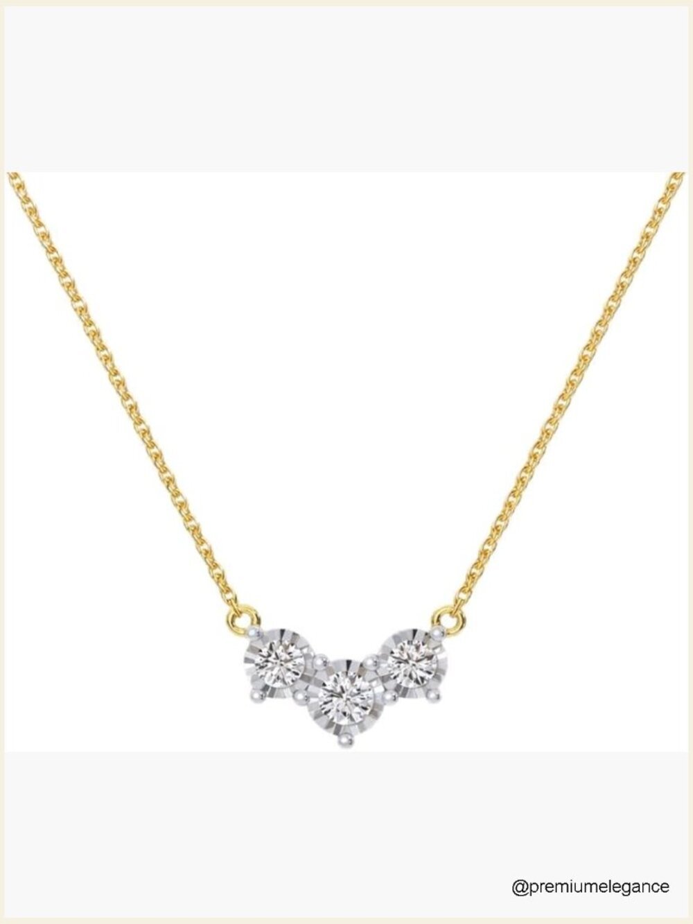 Sterling Silver Lab-Grown Diamond Pendant Necklace, 0.25 CTTW, 14K Gold
